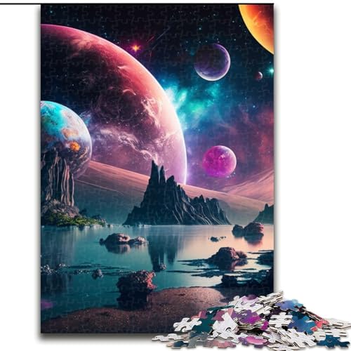 Puzzle für Erwachsene, 1000 Teile, Weltraum-Planeten-Puzzle, 1000 Teile für Erwachsene, Familienaktivitätsspiel für Teenager, anspruchsvolles Denkspiel (Größe 38x26cm) von WGLINGX