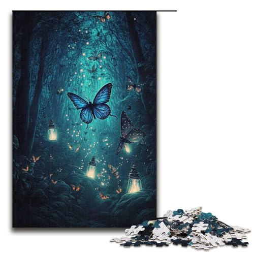 Puzzle für Erwachsene, 1000 Teile, Weltraum-Schmetterlings-Puzzles für Papierpuzzle, Heimdekoration (Größe 38 x 26 cm) von WGLINGX