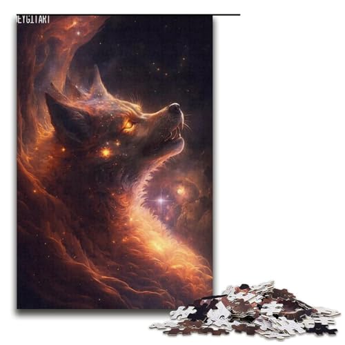 Puzzle für Erwachsene, 1000 Teile, Weltraumfuchs, DIY-Puzzle, Spielzeug, einzigartige Heimdekoration und Geschenke, 14,96 x 10,24 Zoll von WGLINGX