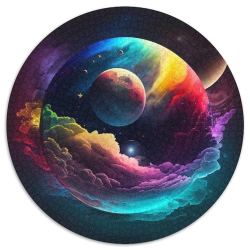 Puzzle für Erwachsene, 1000 Teile, Weltraumplaneten-Puzzle aus Pappe mit interaktivem Familienspiel, Kinder ab 14 Jahren (67,5 x 67,5 cm) von WGLINGX