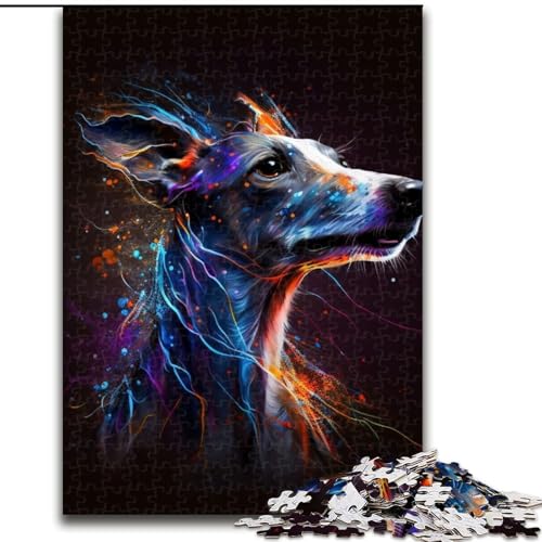 Puzzle für Erwachsene, 1000 Teile, Whippet-Holzpuzzle, anspruchsvolles Denkspiel, Spieleabend für die ganze Familie (Größe 50x75cm) von WGLINGX