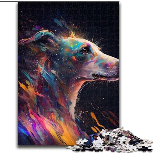 Puzzle für Erwachsene, 1000 Teile, Whippet-Puzzle aus Pappe, anspruchsvolle DIY-Kunst für Enthusiasten, Entspannung (Größe 26x38cm) von WGLINGX
