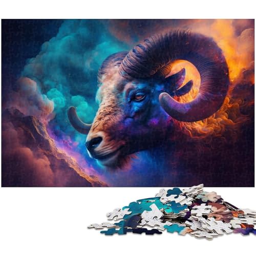 Puzzle für Erwachsene, 1000 Teile, Widder-Nebel, Spielzeug, Lernspiele, Stressabbau, Analyse und Logik (Größe 50 x 75 cm) von WGLINGX