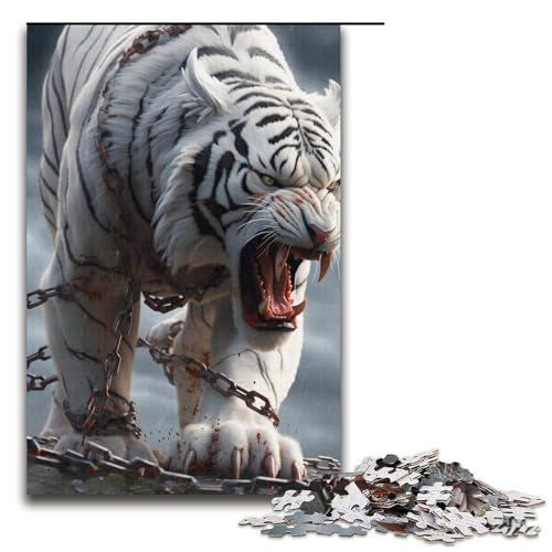 Puzzle für Erwachsene, 1000 Teile, Wilder Tiger, Heimdekoration, Puzzle, Spielzeug, (Größe 38 x 26 cm) von WGLINGX