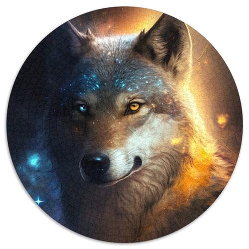 Puzzle für Erwachsene, 1000 Teile, Wolf, Kartonpuzzle für Jugendliche ab 14 Jahren, Heimdekoration, 1000 Teile (67,5x67,5cm) von WGLINGX