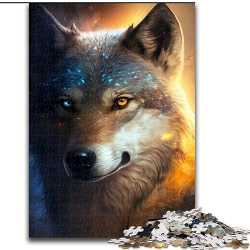 Puzzle für Erwachsene, 1000 Teile, Wolf, Unmögliches Puzzle für Erwachsene, Kinder ab 14 Jahren (Größe 50x75cm) von WGLINGX