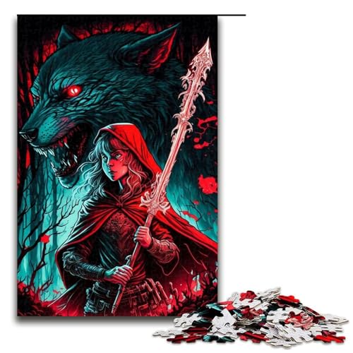 Puzzle für Erwachsene, 1000 Teile, Wolfsspielzeug, Denkspiel, Spaß bei Aktivitäten zu Hause, Geburtstagsgeschenk, Reisegeschenk (Größe 50 x 75 cm) von WGLINGX