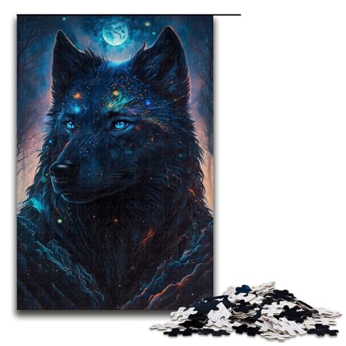 Puzzle für Erwachsene, 1000 Teile, Wolfsspielzeug, Denkspiel, Spaß bei Aktivitäten zu Hause, Geburtstagsgeschenk, Reisegeschenk (Größe 50 x 75 cm) von WGLINGX