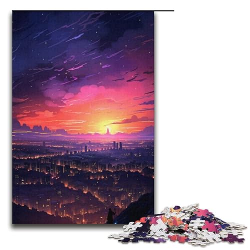 Puzzle für Erwachsene, 1000 Teile, Wunderschönes Sonnenuntergangs-Puzzle – Herausforderndes Spiel, 38 x 26 cm von WGLINGX
