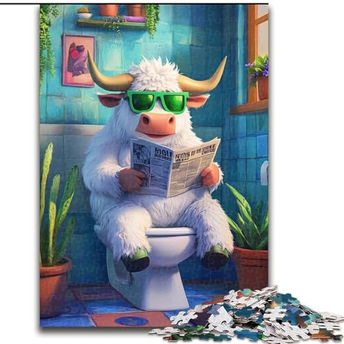 Puzzle für Erwachsene, 1000 Teile, Yak Go-Toiletten-Puzzle für Erwachsene, Familienbindungsaktivität, Heimdeko-Geschenk, Familienspielzeugspiel (Größe 26x38cm) von WGLINGX