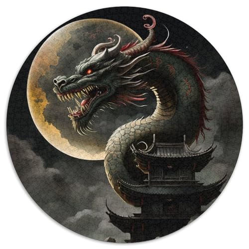 Puzzle für Erwachsene, 1000 Teile, antiker chinesischer Drache, Papppuzzle, Spielzeug, Geschenk, pädagogisches, intellektuelles, entspannendes Familienspiel (67,5 x 67,5 cm) von WGLINGX