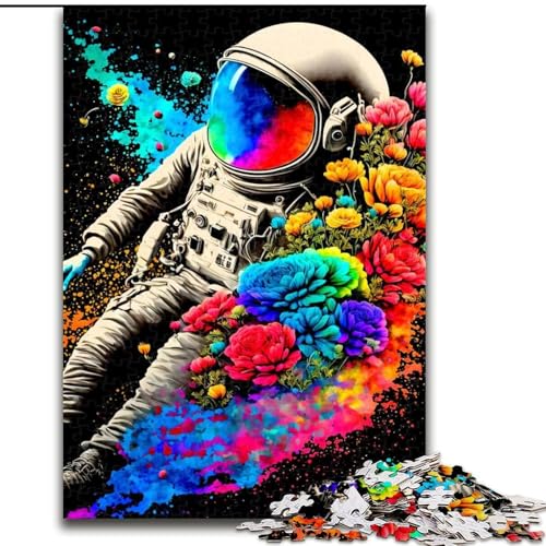 Puzzle für Erwachsene, 1000 Teile, bunter Astronaut, 1000-teiliges Puzzle für Erwachsene, anspruchsvolles DIY-Denkspiel für Teenager (Größe 26x38cm) von WGLINGX