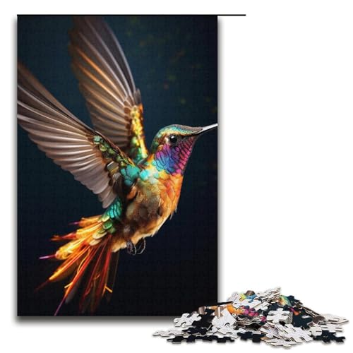Puzzle für Erwachsene, 1000 Teile, bunter Kolibri, Lernspiele, Heimdekoration, Puzzle, Künstlersammlung, 14,96 x 10,24 Zoll Puzzle für Erwachsene, 1000 Teile, bunter Kolibri, Lernspiele, Heimdekoration, Puzzle, Künstlersammlung, 14,96 x 10,24 Zoll von WGLINGX