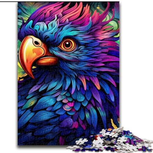 Puzzle für Erwachsene, 1000 Teile, bunter Papagei, 1000 Teile, anspruchsvolle DIY-Kunst für Enthusiasten, Entspannung (Größe 26x38cm) von WGLINGX