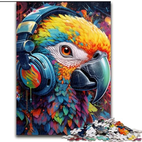 Puzzle für Erwachsene, 1000 Teile, bunter Papagei, anspruchsvolle Puzzles, Geburtstage, Feiertage und Heimdekoration (Größe 26x38cm) von WGLINGX