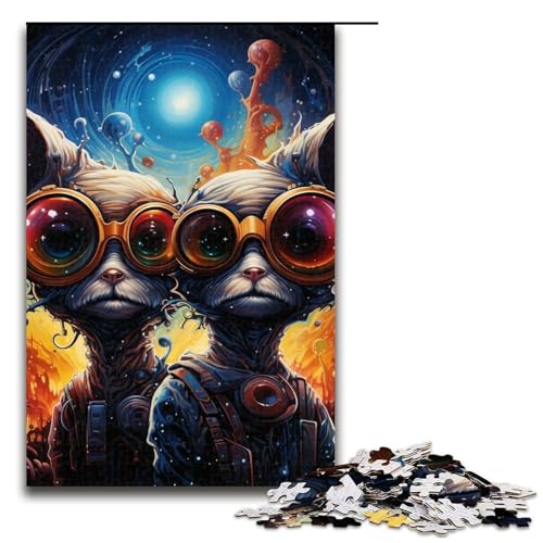 Puzzle für Erwachsene, 1000 Teile, buntes Chihuahua-Puzzle für Erwachsene, Holzpuzzle, anspruchsvolles Spiel, 50 x 75 cm Puzzle für Erwachsene, 1000 Teile, buntes Chihuahua-Puzzle für Erwachsene, Holzpuzzle, anspruchsvolles Spiel, 50 x 75 cm von WGLINGX