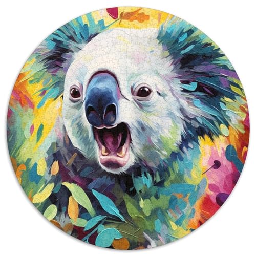 Puzzle für Erwachsene, 1000 Teile, buntes Koala-Puzzle aus Pappe, Spielzeug, Geschenk, pädagogisches, intellektuelles, entspannendes Familienspiel (67,5 x 67,5 cm) von WGLINGX