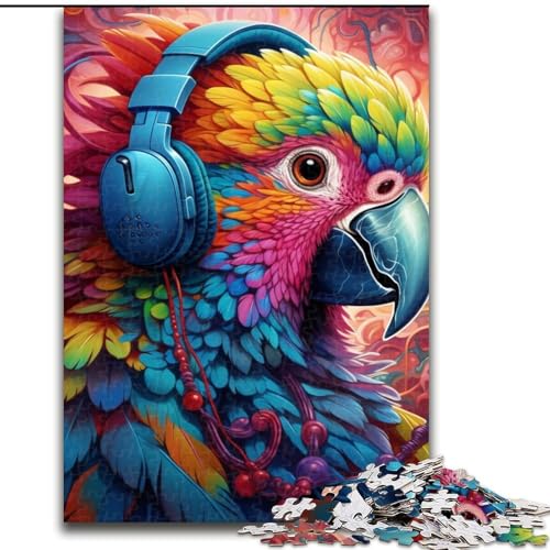 Puzzle für Erwachsene, 1000 Teile, buntes Papageien-Puzzle für Erwachsene, Familienaktivität, Heimdeko-Geschenk, Familienspielzeugspiel (Größe 26x38cm) von WGLINGX