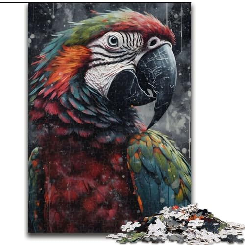 Puzzle für Erwachsene, 1000 Teile, buntes Papageienporträt, Puzzle für Erwachsene, anspruchsvolles Denkspiel für Teenager, perfekt als Heimdekoration oder Geschenk, Größe 26x38cm Puzzle für Erwachsene, 1000 Teile, buntes Papageienporträt, Puzzle für Erwachsene, anspruchsvolles Denkspiel für Teenager, perfekt als Heimdekoration oder Geschenk, Größe 26x38cm von WGLINGX
