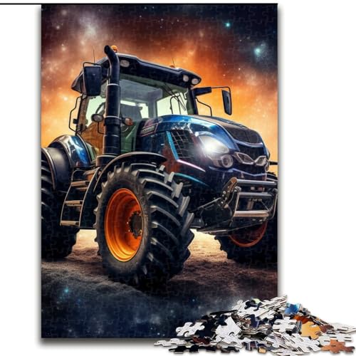 Puzzle für Erwachsene, 1000 Teile, buntes Traktor-Puzzle aus Pappe, pädagogisches und unterhaltsames Indoor-Spiel zur Heimdekoration (Größe 26x38cm) von WGLINGX