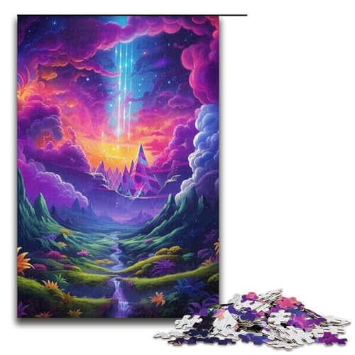 Puzzle für Erwachsene, 1000 Teile, farbenfrohe Berglandschaft, Puzzle für Erwachsene, Kartonpuzzle, lustige Spiele, 14,96 x 10,24 Zoll Puzzle für Erwachsene, 1000 Teile, farbenfrohe Berglandschaft, Puzzle für Erwachsene, Kartonpuzzle, lustige Spiele, 14,96 x 10,24 Zoll von WGLINGX
