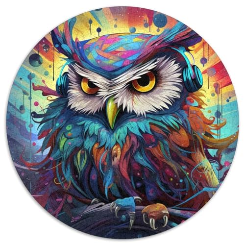 Puzzle für Erwachsene, 1000 Teile, farbenfrohe Eulenkunst, runde Papppuzzles, anspruchsvolle DIY-Kunst für Enthusiasten, Entspannung 67,5 x 67,5 cm Puzzle für Erwachsene, 1000 Teile, farbenfrohe Eulenkunst, runde Papppuzzles, anspruchsvolle DIY-Kunst für Enthusiasten, Entspannung 67,5 x 67,5 cm von WGLINGX