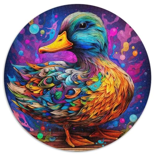 Puzzle für Erwachsene, 1000 Teile, farbenfrohe Kunstenten, Karton-Puzzle, Spielzeug, Geschenk, pädagogisches, intellektuelles, entspannendes Familienspiel (67,5 x 67,5 cm) von WGLINGX