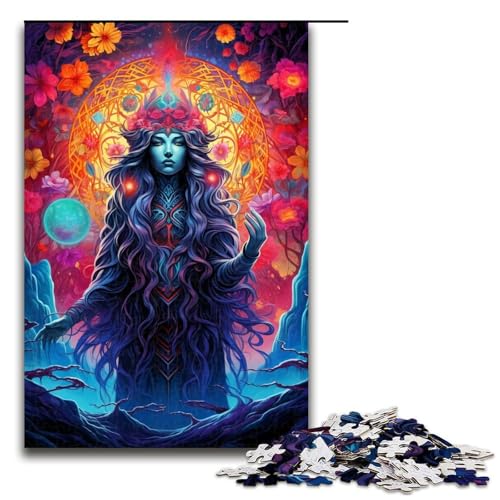 Puzzle für Erwachsene, 1000 Teile, farbenfrohe mystische Figur, Spielzeug, Lernspiele, Stressabbau, Analyse und Logik (Größe 50 x 75 cm) von WGLINGX