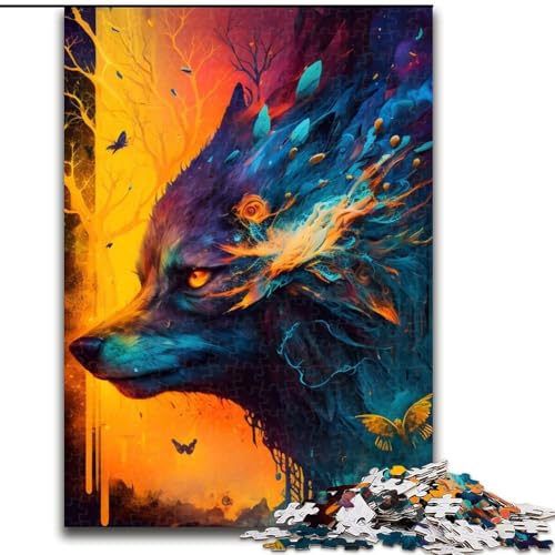 Puzzle für Erwachsene, 1000 Teile, farbenfroher Albtraumwolf, Puzzle für Erwachsene, 1000 Teile, Aktivität für Erwachsene und die Familie, DIY-Heimdekoration, Geschenk, Größe 26x38cm Puzzle für Erwachsene, 1000 Teile, farbenfroher Albtraumwolf, Puzzle für Erwachsene, 1000 Teile, Aktivität für Erwachsene und die Familie, DIY-Heimdekoration, Geschenk, Größe 26x38cm von WGLINGX