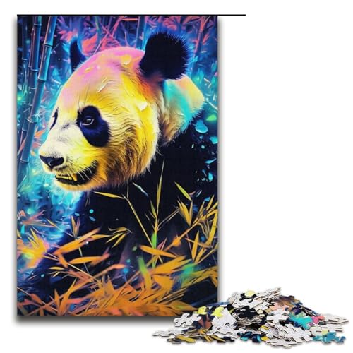 Puzzle für Erwachsene, 1000 Teile, farbenfroher Kunst-Panda, schwieriges Puzzle, Geburtstagsgeschenk, Geschenke, Wandkunst, geeignet für und Jugendliche ab 14 Jahren, 14,96 x 10,24 Zoll Puzzle für Erwachsene, 1000 Teile, farbenfroher Kunst-Panda, schwieriges Puzzle, Geburtstagsgeschenk, Geschenke, Wandkunst, geeignet für und Jugendliche ab 14 Jahren, 14,96 x 10,24 Zoll von WGLINGX