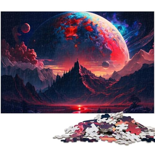 Puzzle für Erwachsene, 1000 Teile, farbenfrohes Alien-Landschafts-Puzzle-Quizspiel, ganze Familie, Größe 50 x 75 cm Puzzle für Erwachsene, 1000 Teile, farbenfrohes Alien-Landschafts-Puzzle-Quizspiel, ganze Familie, Größe 50 x 75 cm von WGLINGX