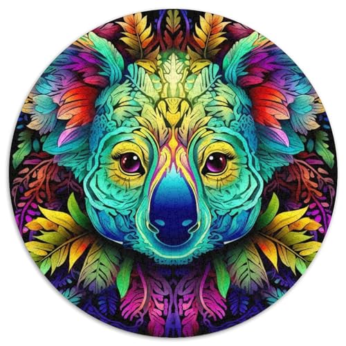 Puzzle für Erwachsene, 1000 Teile, farbenfrohes Koala-Kunstpuzzle aus Karton mit interaktivem Familienspiel, Kinder ab 14 Jahren (67,5 x 67,5 cm) von WGLINGX