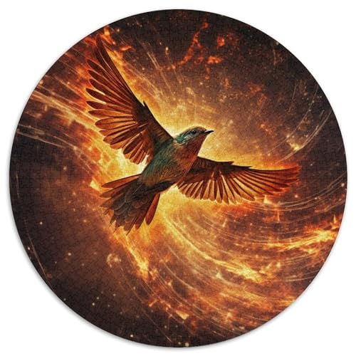 Puzzle für Erwachsene, 1000 Teile, farbenfrohes Kolibri-Kunst-Puzzle aus Pappe, Spielzeug, Geschenk, pädagogisches, intellektuelles, entspannendes Familienspiel (67,5 x 67,5 cm) von WGLINGX