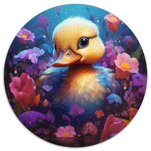Puzzle für Erwachsene, 1000 Teile, farbenfrohes Kunst-Enten-Puzzle aus Karton, Spielzeug, Geschenk, pädagogisches, intellektuelles, entspannendes Familienspiel (67,5 x 67,5 cm) von WGLINGX