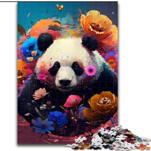 Puzzle für Erwachsene, 1000 Teile, farbenfrohes Kunst-Panda, 1000-teiliges Puzzle, unmögliche Herausforderung, Spielzeug für Teenager (Größe 26x38cm) von WGLINGX