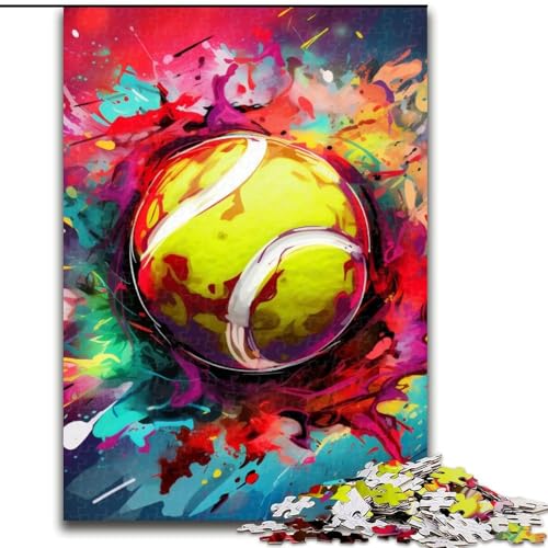 Puzzle für Erwachsene, 1000 Teile, farbenfrohes Tennis-Puzzle, ideales Weihnachts- oder Geburtstagsgeschenk, Partyspiel-Spielzeug (Größe 50x75cm) von WGLINGX