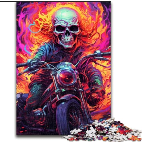 Puzzle für Erwachsene, 1000 Teile, farbenfrohes Totenkopf-Puzzle, 1000 Teile, anspruchsvolles Denkspiel für Teenager und Familien (Größe 50x75cm) von WGLINGX
