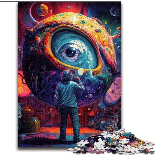 Puzzle für Erwachsene, 1000 Teile, große Augen, anspruchsvolles DIY-Denkspiel, interaktives Familienspiel (Größe 26x38cm) von WGLINGX