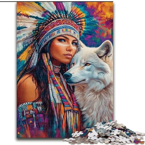 Puzzle für Erwachsene, 1000 Teile, indische Prinzessin, 1000 Teile Puzzle für Erwachsene für Jugendliche ab 14 Jahren, Heimdekoration (Größe 26x38cm) von WGLINGX