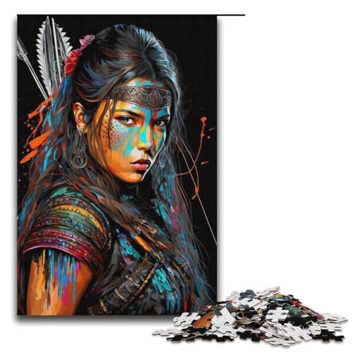 Puzzle für Erwachsene, 1000 Teile, indische Prinzessin, Heimdekoration, Puzzle, Spielzeug, (Größe 38 x 26 cm) von WGLINGX