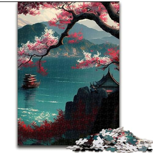 Puzzle für Erwachsene, 1000 Teile, japanische Kirschblüten, Holzpuzzle, perfekt für Familienspaß an Geburtstagen, Weihnachten, Größe 26x38cm Puzzle für Erwachsene, 1000 Teile, japanische Kirschblüten, Holzpuzzle, perfekt für Familienspaß an Geburtstagen, Weihnachten, Größe 26x38cm von WGLINGX