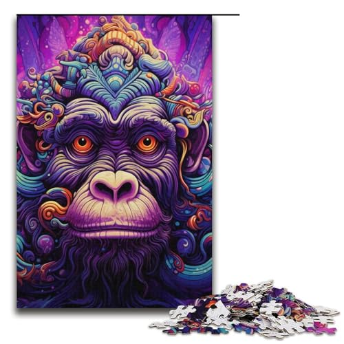 Puzzle für Erwachsene, 1000 Teile, lila AFFE, DIY-Puzzle, Spielzeug, einzigartige Heimdekoration und Geschenke, 38,1 x 26,9 cm Puzzle für Erwachsene, 1000 Teile, lila AFFE, DIY-Puzzle, Spielzeug, einzigartige Heimdekoration und Geschenke, 38,1 x 26,9 cm von WGLINGX