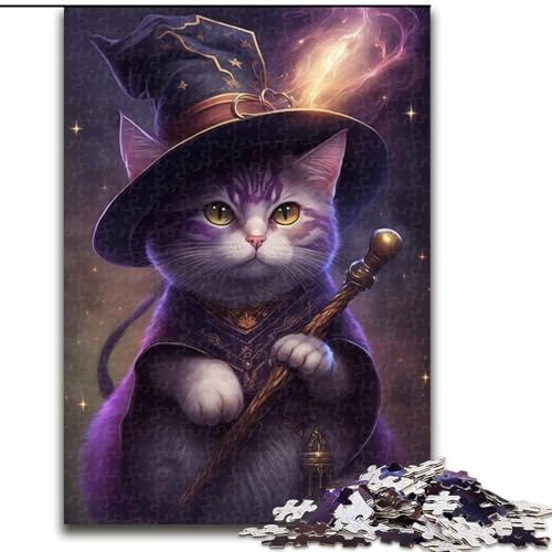 Puzzle für Erwachsene, 1000 Teile, magische Katze, Puzzle für Erwachsene, anspruchsvolles Denkspiel für Teenager, perfekt als Heimdekoration oder Geschenk, Größe 26x38cm Puzzle für Erwachsene, 1000 Teile, magische Katze, Puzzle für Erwachsene, anspruchsvolles Denkspiel für Teenager, perfekt als Heimdekoration oder Geschenk, Größe 26x38cm von WGLINGX
