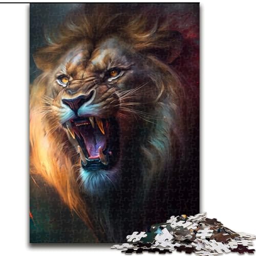 Puzzle für Erwachsene, 1000 Teile, magischer Löwe, unmögliches Puzzle für Erwachsene, Kinder ab 14 Jahren (Größe 26x38cm) von WGLINGX