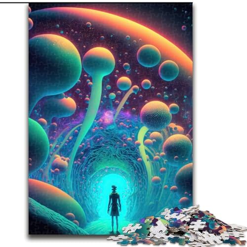 Puzzle für Erwachsene, 1000 Teile, psychedelisches Holzpuzzle, Geburtstage, Weihnachten, Halloween, Thanksgiving, Ostern, Größe 50x75cm Puzzle für Erwachsene, 1000 Teile, psychedelisches Holzpuzzle, Geburtstage, Weihnachten, Halloween, Thanksgiving, Ostern, Größe 50x75cm von WGLINGX