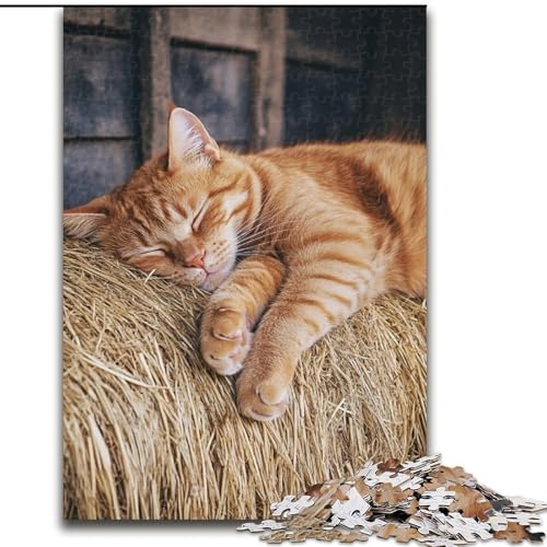 Puzzle für Erwachsene, 1000 Teile, schlafende Katze, anspruchsvolle Puzzles, Spaß für die ganze Familie, Basteln, perfekt für Geburtstage, Feiertage (Größe 50x75cm) von WGLINGX
