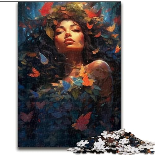 Puzzle für Erwachsene, 1000 Teile, schöne Frau, Papppuzzle, anspruchsvolles Denkspiel für Teenager, Familienspaß, DIY-Geschenk zur Heimdekoration (Größe 26x38cm) von WGLINGX