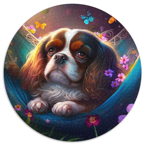 Puzzle für Erwachsene, 1000 Teile, schöner AFFE, rundes Puzzle, interaktives Familienspiel, Denksportaufgabe, Geschenk, Lernspielzeug (67,5 x 67,5 cm) von WGLINGX