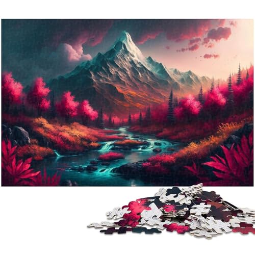 Puzzle für Erwachsene, 1000 Teile, schöner Berg, schwieriges Puzzle, einzigartiges Herausforderungsspiel für Teenager ab 14 Jahren, Größe 50 x 75 cm Puzzle für Erwachsene, 1000 Teile, schöner Berg, schwieriges Puzzle, einzigartiges Herausforderungsspiel für Teenager ab 14 Jahren, Größe 50 x 75 cm von WGLINGX