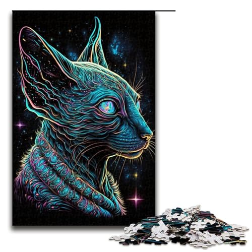 Puzzle für Erwachsene, 1000 Teile, schönes Dschungelkatzen-Puzzle, lustiges Geschenk für Teenager ab 14 Jahren, 50 x 75 cm Puzzle für Erwachsene, 1000 Teile, schönes Dschungelkatzen-Puzzle, lustiges Geschenk für Teenager ab 14 Jahren, 50 x 75 cm von WGLINGX